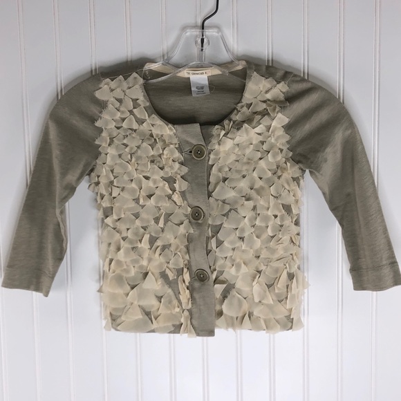 JCREW Girls Cardigan with Silk Details Decoration. Item# 0107 - Picture 1 of 5